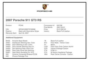 21K-Mile 2007 Porsche 997.1 GT3 RS