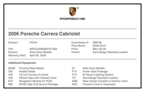 2006 Porsche 997 Carrera Cabriolet 6-Speed