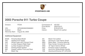 34K-Mile 2003 Porsche 996 Turbo 6-Speed
