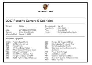 2007 Porsche 997 Carrera S Cabriolet 6-Speed