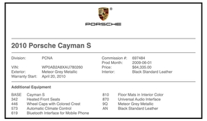 2010 Porsche 987 Cayman S Turbo 6-Speed