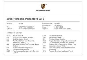 2015 Porsche Panamera GTS