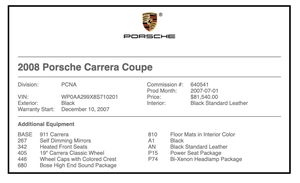 18K-Mile 2008 Porsche 997 Carrera Coupe 6-Speed