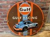 No Reserve Gulf Racing Porsche 911 Enamel Sign