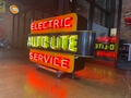 1940-50s "Auto-Lite Authorized Electric Service" Double-sided Porcelain Neon Sign