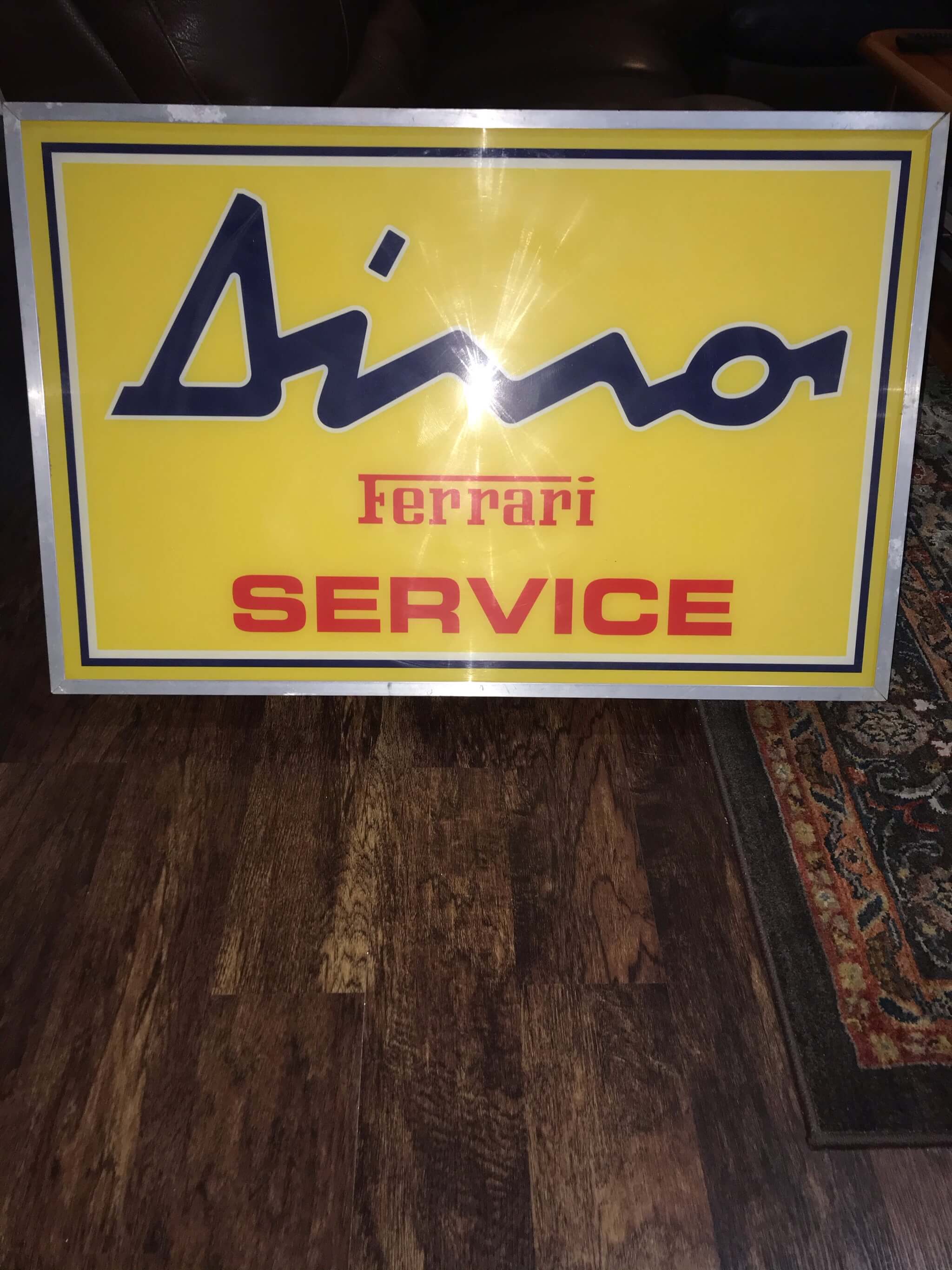  Authentic 1970s Illuminated Dino Ferrari Sign