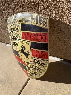Authentic Enamel Porsche Crest (12" x 15 1/2")