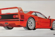 "Ferrari F40" Painting by Michael Ledwitz