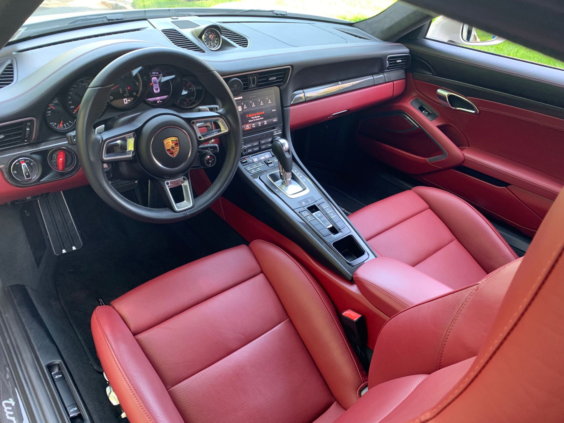 2018 Porsche 911 Turbo S Chalk W Red Interior Pcarmarket