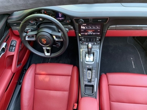 2018 Porsche 911 Turbo S Chalk w/ Red Interior