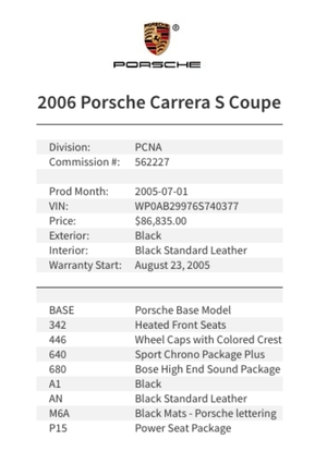  13K-Mile 2006 Carrera S 6-Speed