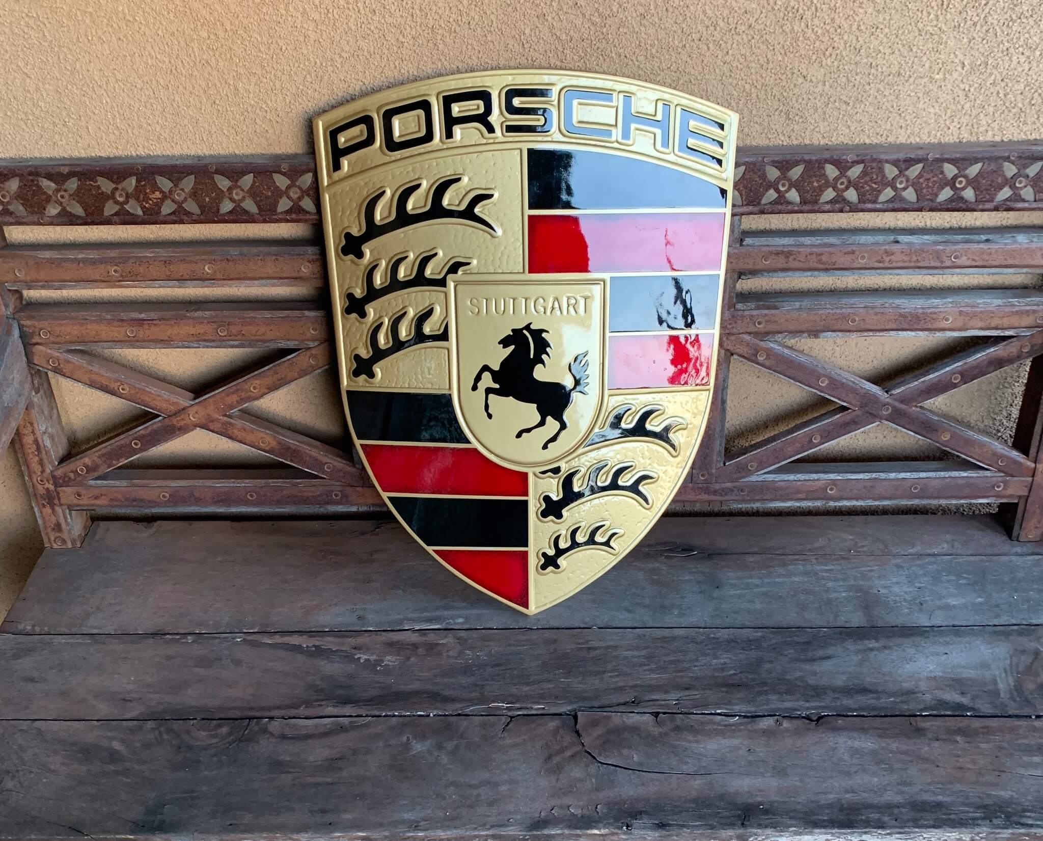 Authentic Porsche Dealership Crest (23" x 17")