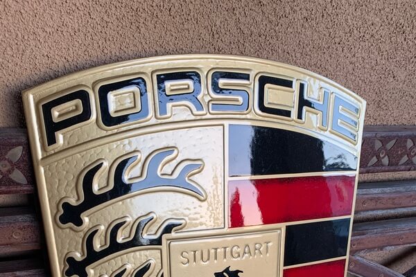 Authentic Porsche Dealership Crest (23" x 17")
