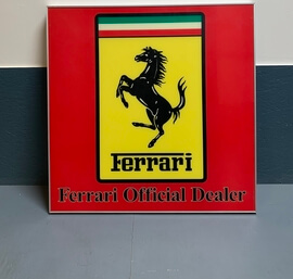 Official Ferrari Dealership Illuminated Sign (36" x 36")