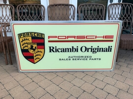  Porsche Ricambi Originali Illuminated Sign (53" x 27" x 4.5")