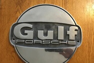 Authentic Porsche Gulf Sign (10 1/2" X 11 5/8")