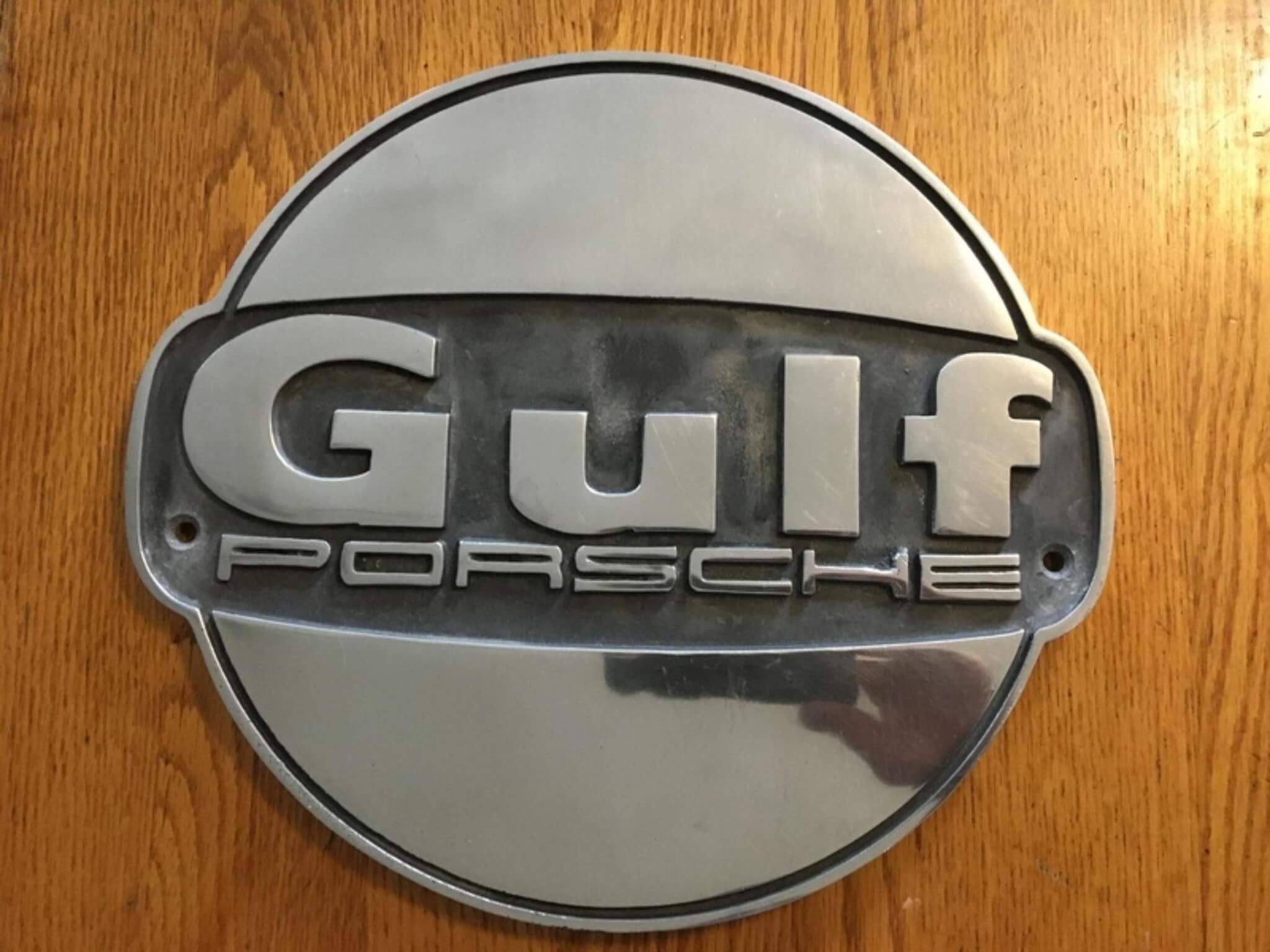 Authentic Porsche Gulf Sign (10 1/2" X 11 5/8")