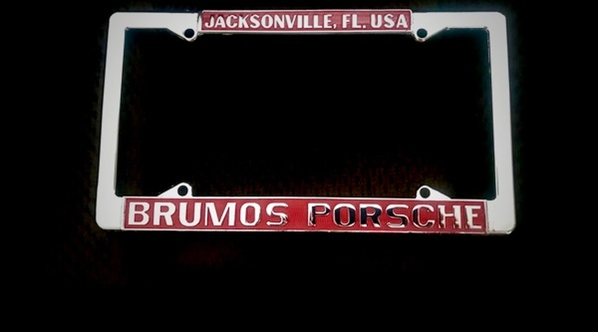 NO RESERVE - N.O.S Brumos Porsche License Plate Frame