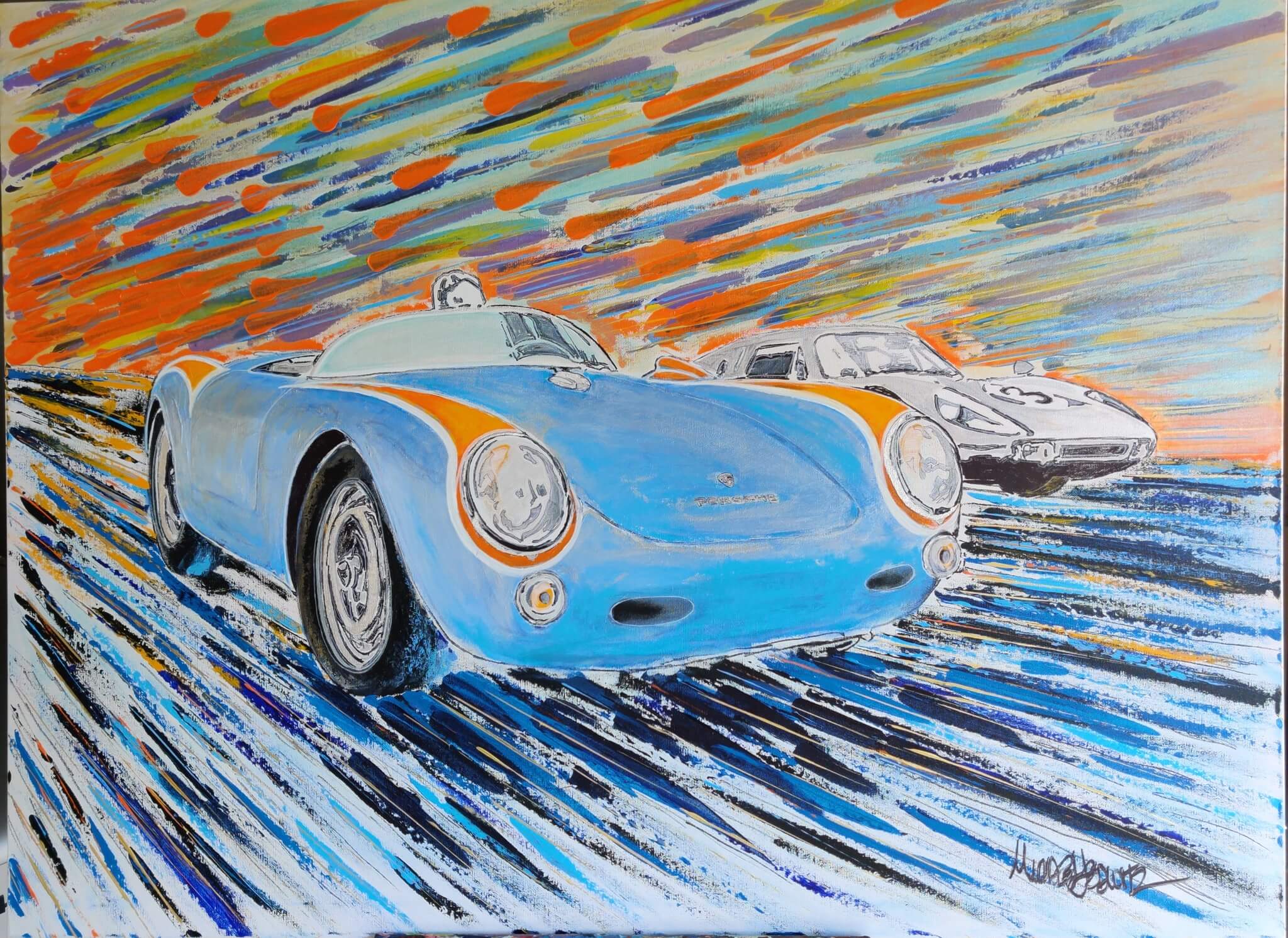 "I'll Race You Home" Painting by Michael Ledwitz