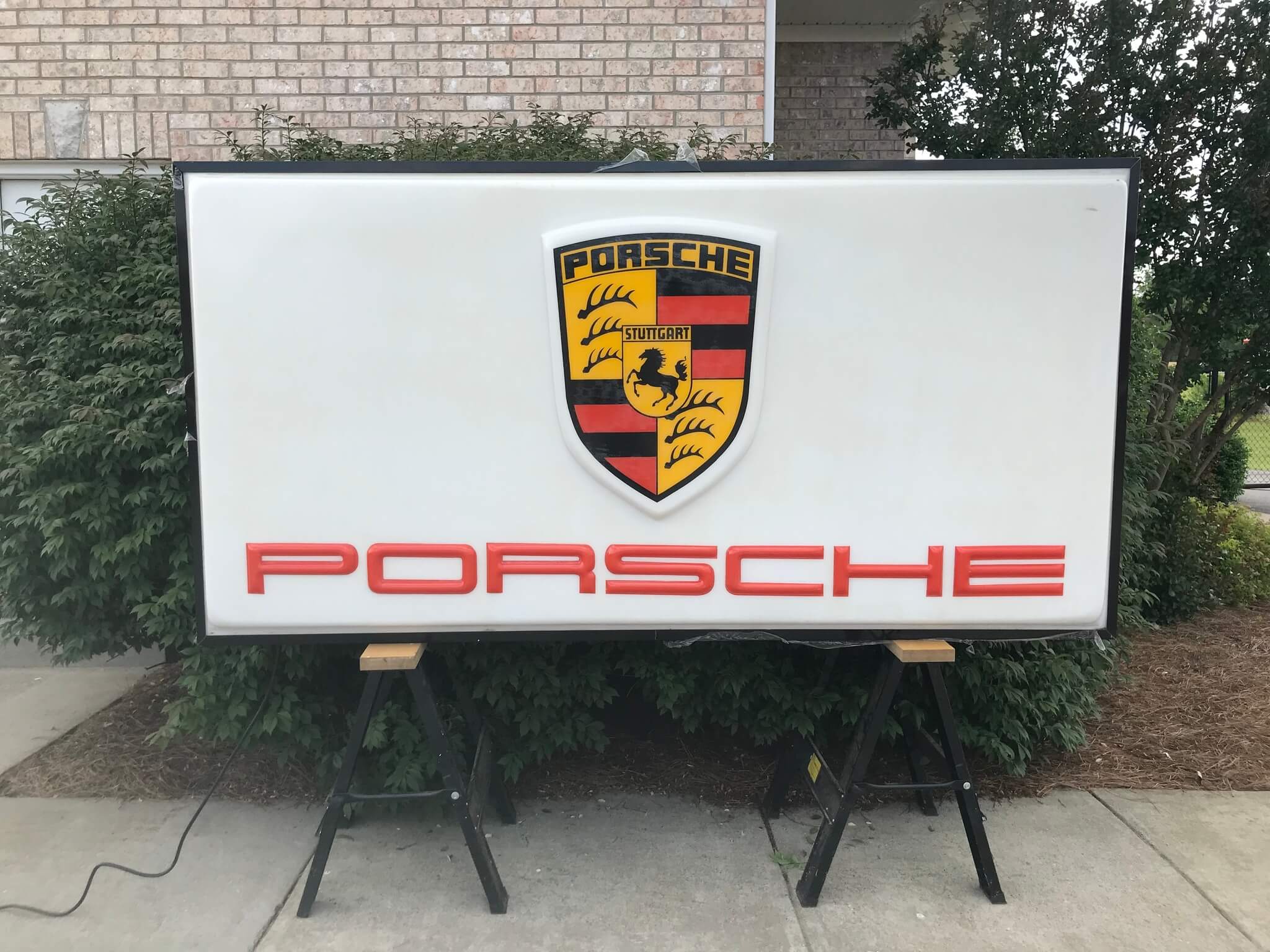 Original Porsche Dealership Illuminated Display (49" x 97")