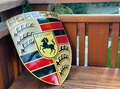 Authentic Enamel Porsche Crest (12" X 15 1/2")
