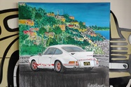 "Let's Go Home" 911 Carrera RS Painting by Michael Ledwitz