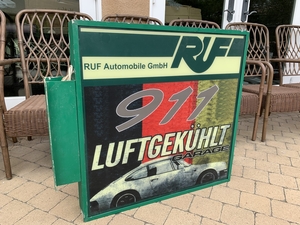 Illuminated RUF 911 Luftgekühlt Garage Double-Sided Side-Mounted Sign