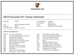 2010 Porsche 997.2 Turbo Cabriolet
