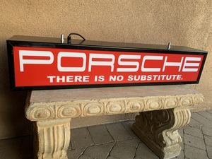  Porsche "There Is No Substitute" Illuminated Sign (39" x 8")