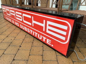  Porsche "There Is No Substitute" Illuminated Dealership Sign (80" x 16")