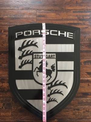 No Reserve - Stainless Steel Porsche Crest (23.5" x 19")