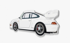 NO RESERVE - Plexiglass Porsche 993 GT2 Art (35" x 12")
