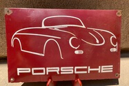 Vintage Porcelain Porsche 356 Sign (15 3/4" x 10")