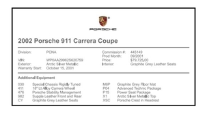 2002 Porsche 996 Carrera Coupe 6-Speed