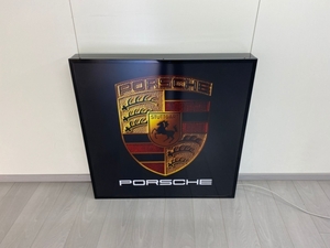  NO RESERVE - 2000's Illuminated Porsche Exhibition Sign (39" x 39")
