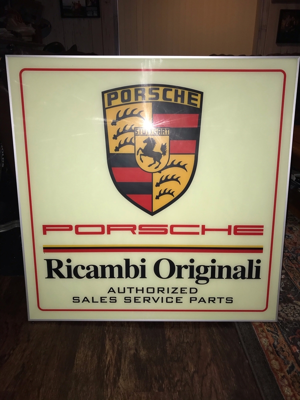 Porsche Ricambi Originali Illuminated Sign (35" x 35")