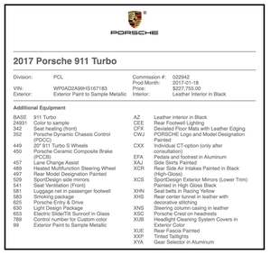 2017 Porsche 991.2 Turbo Coupe PTS Viola Metallic