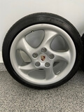 Porsche 993 Solid Spoke Turbo Twist Wheels & Michelin Tires