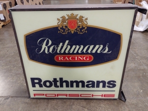 Double-sided Rothmans Racing Illuminated Porsche Sign (36" x 36")
