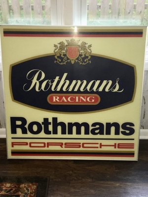  Porsche Rothmans Racing Illuminated Sign (35" x 35")