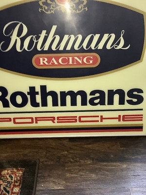  Porsche Rothmans Racing Illuminated Sign (35" x 35")