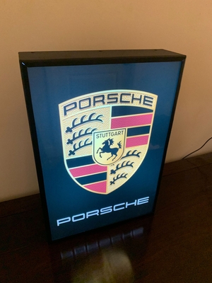NO RESERVE - Illuminated Porsche Sign (17" x 12 1/2" x 3 1/2")