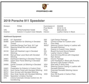 21-Mile 2019 Porsche 991.2 Speedster PTS Iris Blue