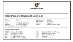 2006 Porsche 997 Carrera S Cabriolet 6-Speed