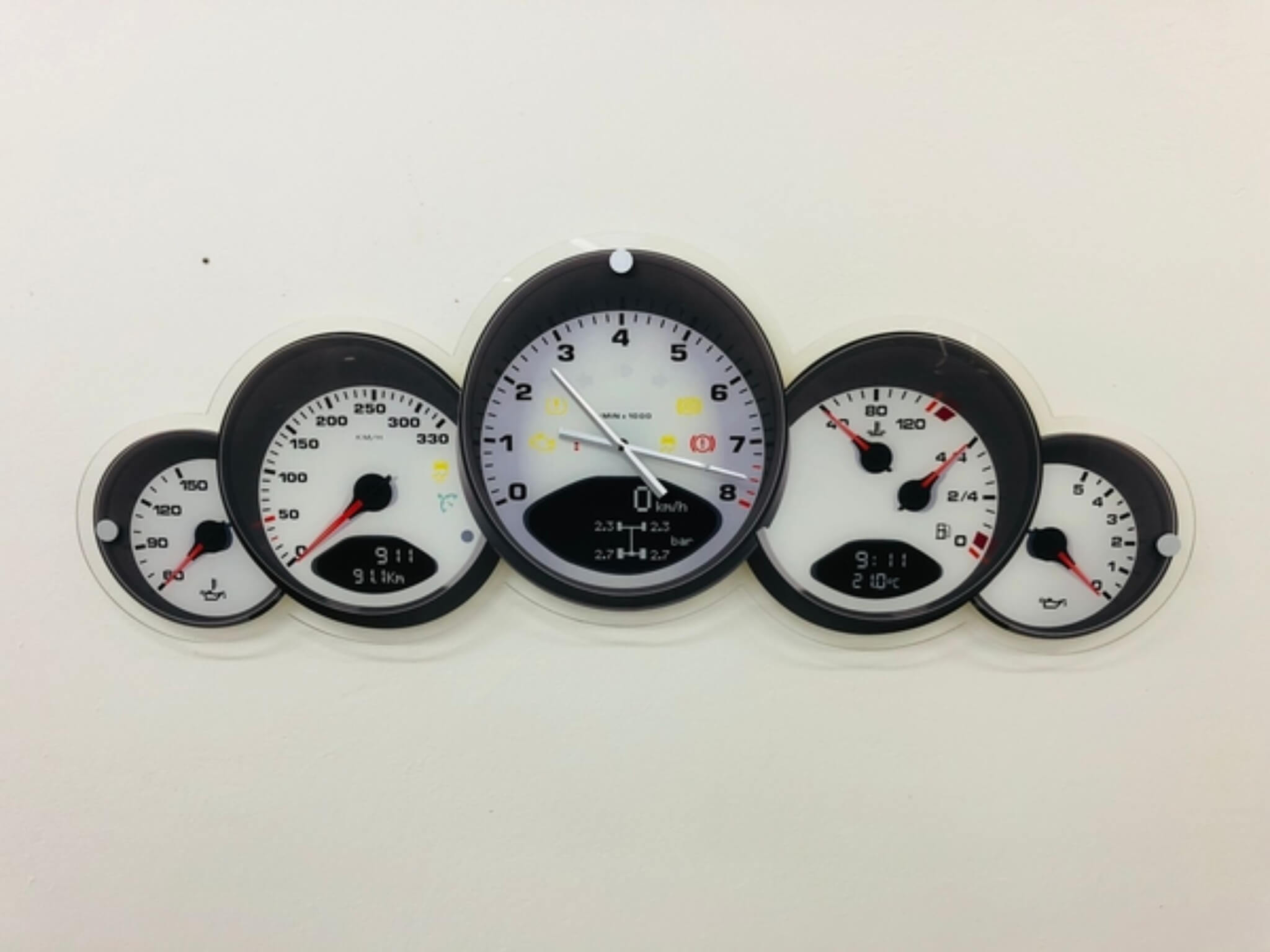 NO RESERVE - Porsche Gauge Cluster Wall Clock