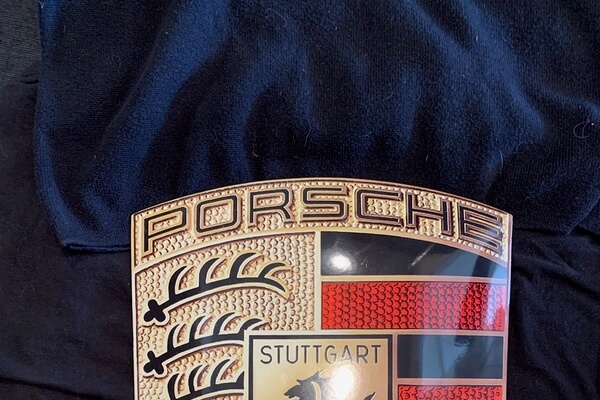  Authentic Enamel Porsche Crest (12" X 15 1/2")