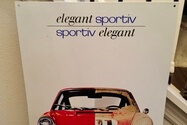 NO RESERVE - Limited Production Enamel Porsche "Elegant Sportiv" Sign