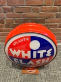 Original Atlantic White Flash Gas Pump Globe