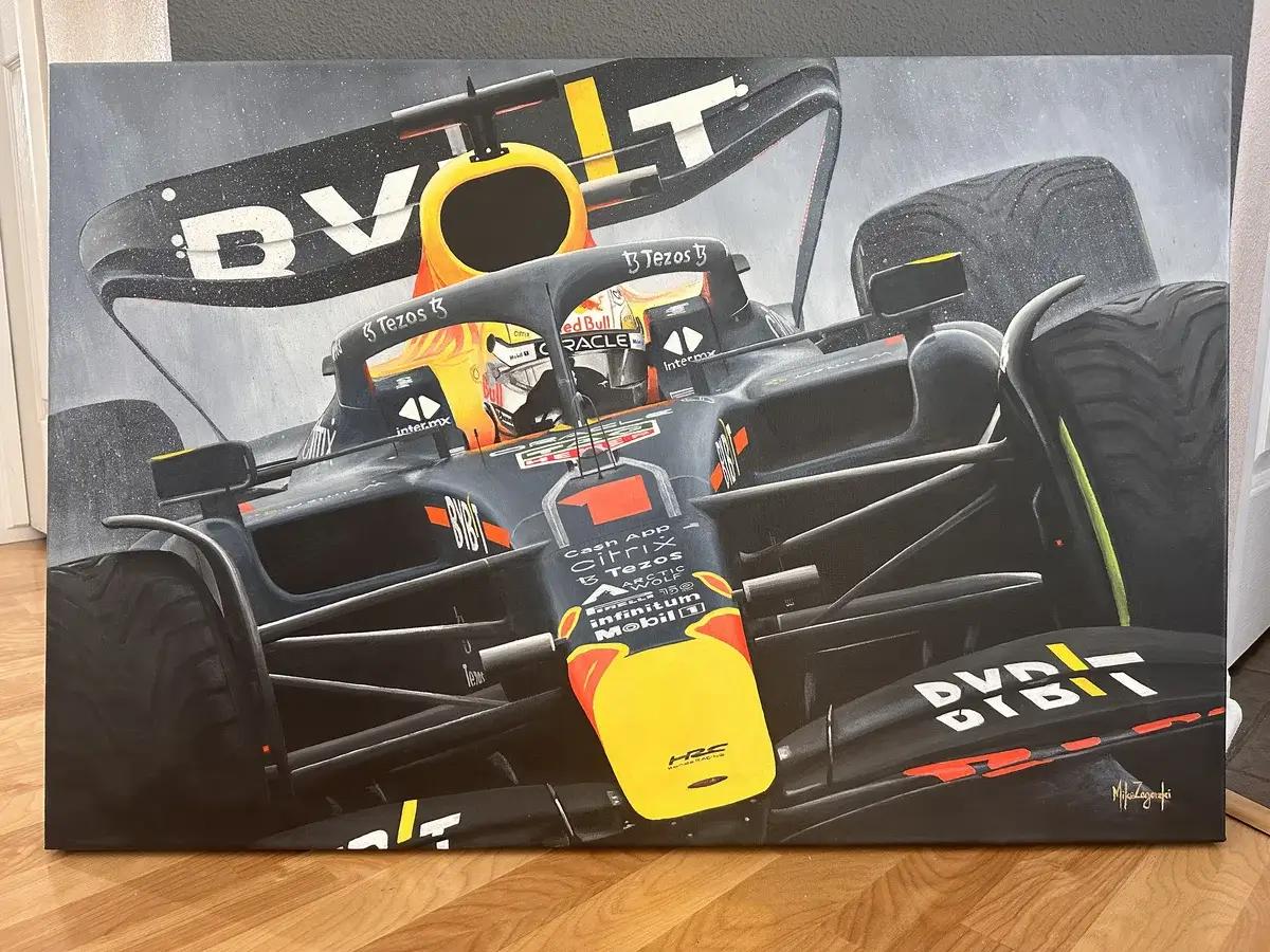 Red Bull Formula 1 Painting by Mike Zagorski