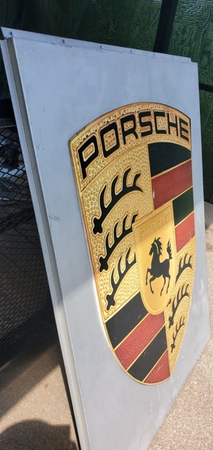 Authentic Porsche Dealership Crest (5' x 3')